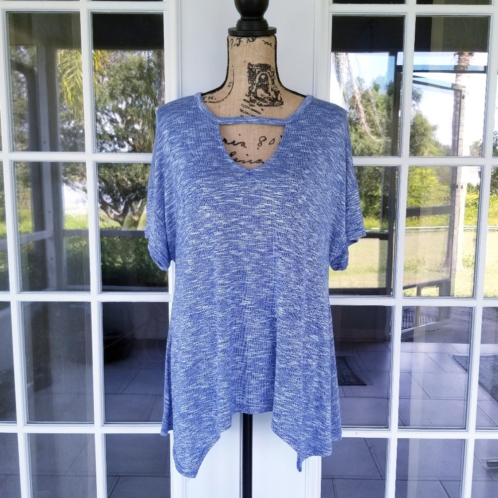 Juicy Couture Short Sleeve Top Blue Size L - Picture 2 of 7